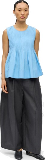Object Objmanar S/L Pleated Top E Ss Fair 26 Blue 44
