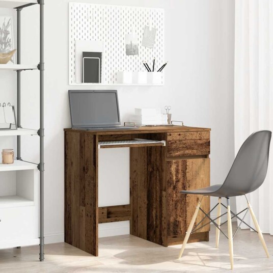 Skrivebord gammelt tre 86x49x76 cm konstruert tre Skrivebord gammelt tre 86x49x76 cm konstruert tre
