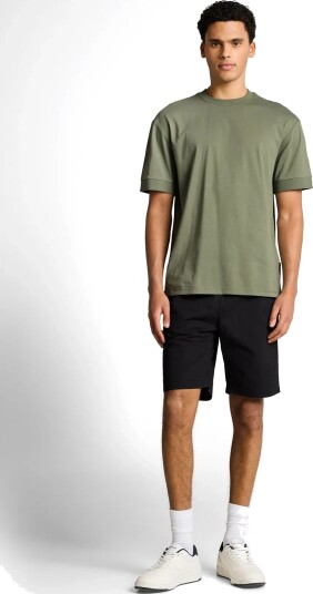 Tom Tailor Relaxed Rib Sleeve T Shirt Khaki green L