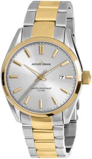 Jacques Lemans Herreklokke 1 1859J Derby Sølvfarget/Gulltonet stål