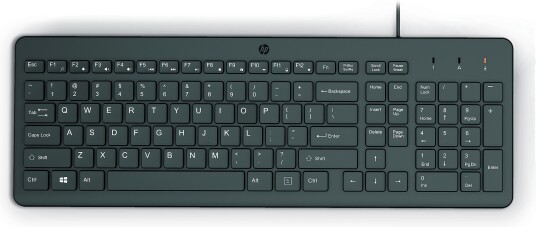 HP 150 Kablet Tastatur USB Full Størrelse Svart HP 150 Kablet Tastatur USB Full Størrelse Svart