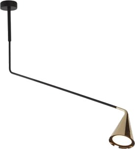 TOOY Gordon 561.11C Taklampe Matt Sort/ Børstet Messing TOOY Gordon 561.11C Taklampe Matt Sort/ Børstet Messing