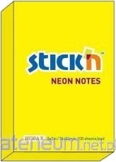 Stickn Notes Selvklebende Neongul 205550