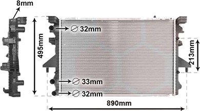 VAN WEZEL 58002230 Radiator motorkjøling VAN WEZEL 58002230 Radiator motorkjøling