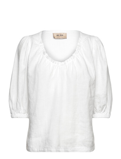 MOS MOSH Mmtaissa Linen Blouse - White - XS MOS MOSH Mmtaissa Linen Blouse - White - XS