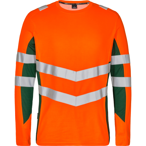 Engel Safety langermet T-skjorte Hivis Oransje/Grønn SEW-9545-182-101 S