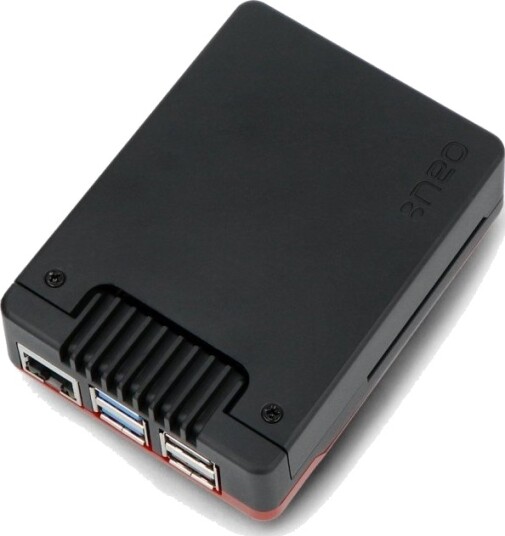 Argon40 Argon Neo 5 Bredt Raspberry Pi 5 Deksel Med Vifte – Svart Og Rød Argon40 Argon Neo 5 Bredt Raspberry Pi 5 Deksel Med Vifte – Svart Og Rød