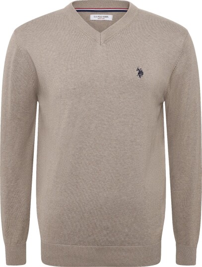 U.S. Polo Assn. Uspa V Neck Knit Cosmo Men CROCKERY MELANGE L