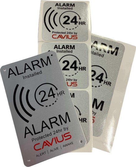 Cavius Alarmklistremerker Og Skilt Cavius Alarmklistremerker Og Skilt