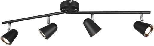 Trio Lighting Toulouse spotter i tak 4 spotter sort