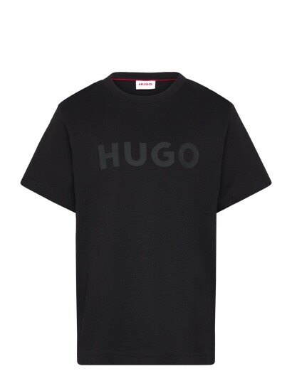 Hugo Kids Short Sleeves Tee Shirt Black 102 Hugo Kids Short Sleeves Tee Shirt Black 102