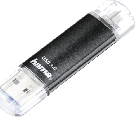 Hama Laeta Twin USB-minne 256 GB USB-A Micro-USB 3.2 Svart