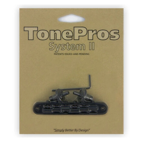 Tonepros Tp6 B - Standard Tune-O-Matic Bridge Small Posts - Svart