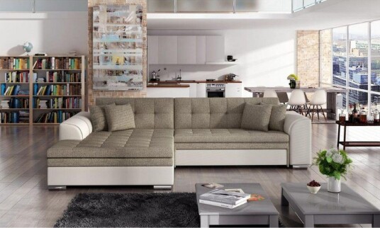 Hjørnesofa Eltap Sorento 296x194x78 cm Inari 23 Soft 33 Beige Venstre