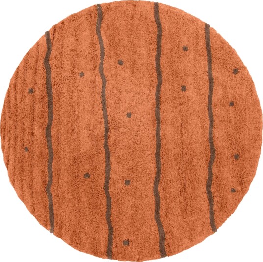 Rundt teppe Leora Natural Cotton Shaggy oransje/brun Størrelse: Ø 200 cm Rundt teppe Leora Natural Cotton Shaggy oransje/brun Størrelse: Ø 200 cm