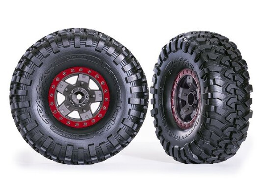 Traxxas 8181-RED Tires & Wheels Canyon Trail/TRX-4 Black 2.2 Red Traxxas 8181-RED Tires & Wheels Canyon Trail/TRX-4 Black 2.2 Red
