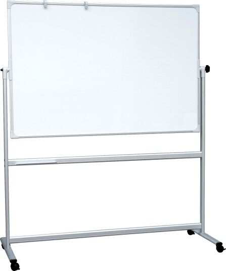 Whiteboard Mobil Og Vendbar 100×200 Cm Magnetisk Med Aluminiumsstel Og Ramme Inkl. Pennebakke