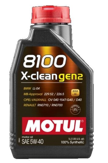 Motorolje MOTUL 8100 X-CLEAN GEN2 5W40 1L Motorolje MOTUL 8100 X-CLEAN GEN2 5W40 1L