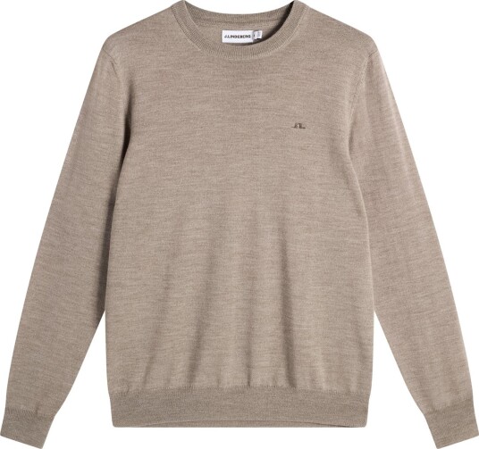 J.Lindeberg Keane Merino Crew Neck Golfgenser herre Brindle Melange X Small