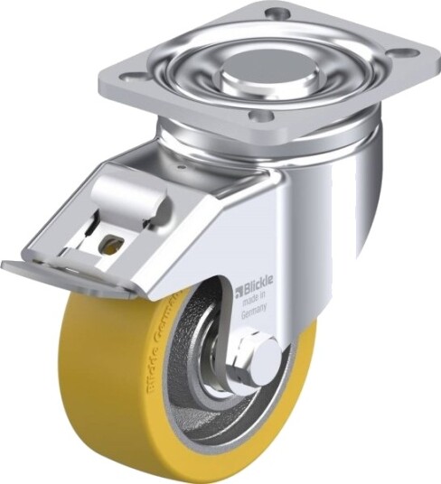 Blickle 610683 Lh-Gth 100K-1-Fi Styrehjul Med Brems, Hjuldiameter 100 Mm, Bæreevne (Maks.) 450 Kg, 1 Stk