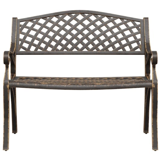 vidaXL Hagebenk 102 cm støpt aluminium bronse vidaXL Hagebenk 102 cm støpt aluminium bronse