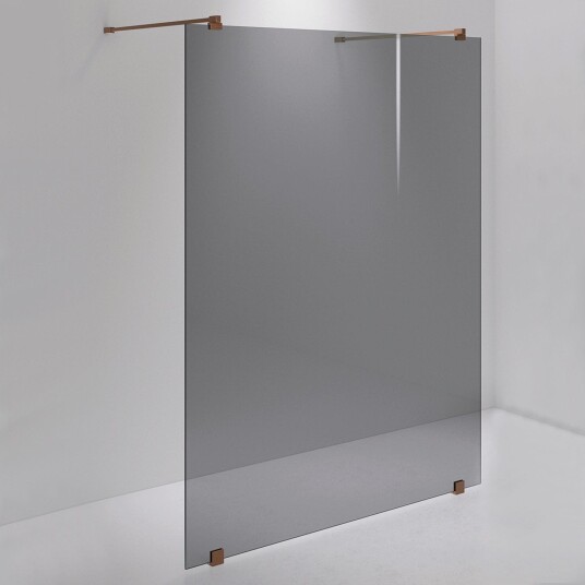 INR Iconic Nordic Rooms Dusjvegg ARC 43 Måltilpasset Brushed Bronze / Grått Glass
