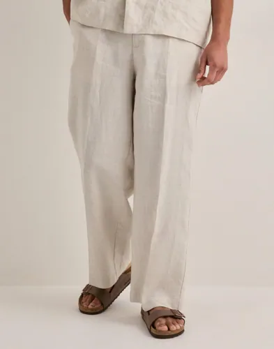 Que Sera Sera Logan Loose Linen Pant Linbukser Beige Que Sera Sera Logan Loose Linen Pant Linbukser Beige