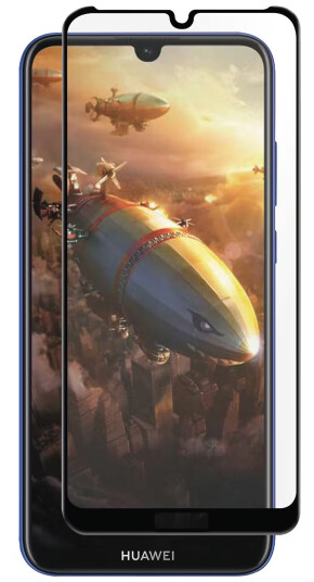 Panzer Full-Fit Huawei Y6 2019 skjermbeskytter (sort)