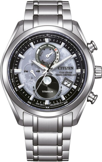 Citizen Tsuki Yomi Eco Drive Moonphase BY1010 81H Herre 43 mm Analog Kvarts urverk Safirglass