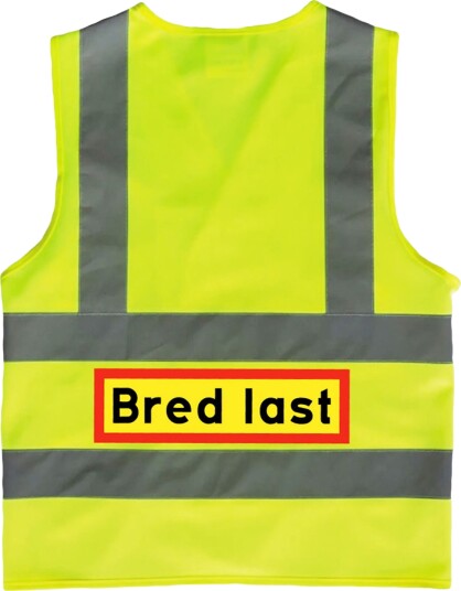 Refleksvest BRED LAST Large/X Large