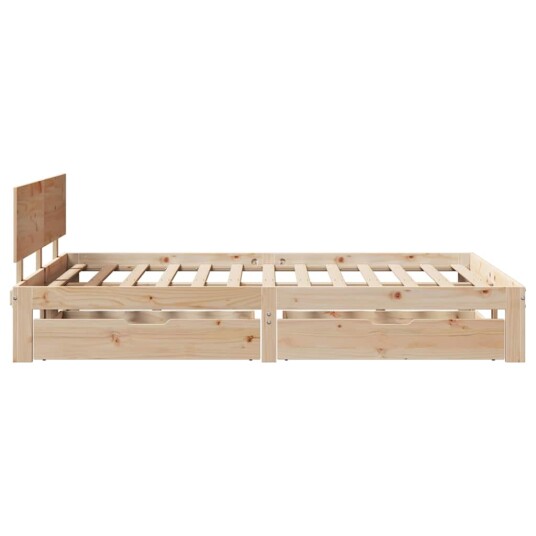 Sengeramme med skuffer 140x190 cm heltre furu 8721102943652