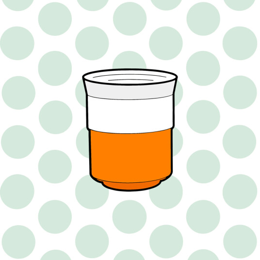 April Ceramic Cup - Orange