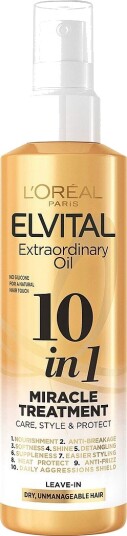 L'Oréal Paris Elvital Extraordinary Oil 10-IN-1 Leave-In Treatment For Dry Hair 150 Ml Transparent