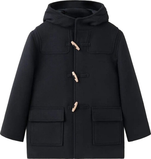 Mango Wool Blend Hooded Coat NAVY 152