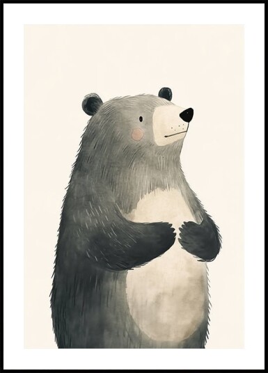 Gentle Standing Bear Plakat Plakat / 21x30cm
