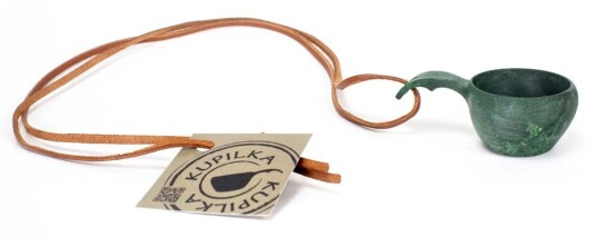 Kupilka 1 Mini Cup With Leather Cord Green One Size Grønn