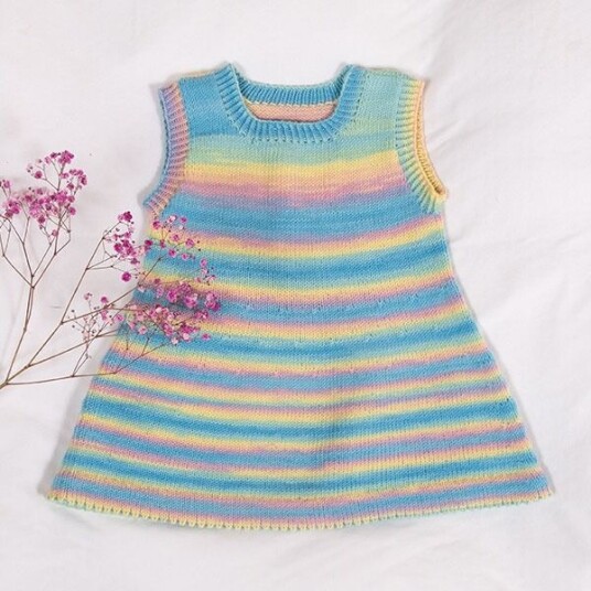 Bluum Strikketunika Fargespill garnpakke i Soft Merino Ull