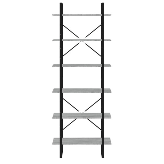 vidaXL H?yskap gr? sonoma 80x30x210 cm konstruert tre vidaXL H?yskap gr? sonoma 80x30x210 cm konstruert tre