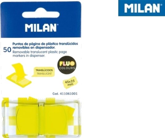 Milan Fluo Gule Transparente Indeks 45 X 25 Mm 50 Stk