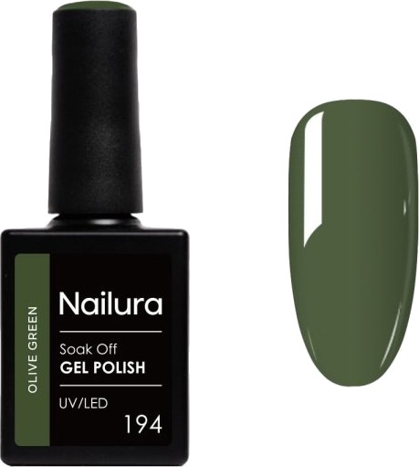 Nailura Gelpolish 194 – Olivgrønn – 10 ml