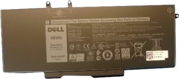 Dell Primary Batteri Til Bærbar Pc Litiumion 4-Cellers 68 Wh