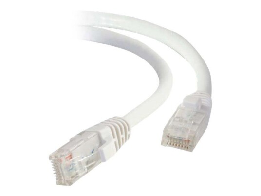 C2G Cat5e Booted Unshielded (UTP) Network Patch Cable - koblingskabel - 30 cm - hvit