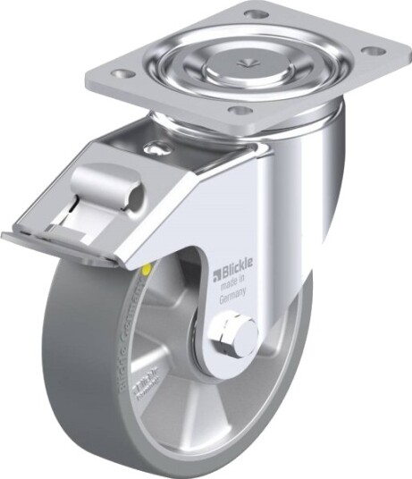Blickle 646869 Lh-Alth 160K-Fi-As Styrehjul Med Brems, Hjuldiameter 160 Mm, Maks. Bæreevne 750 Kg
