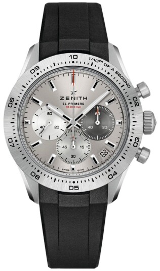 Zenith Herreklokke 95.3100.3600 39.R951 Chronomaster Sport Grå/Gummi