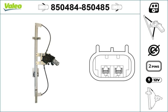 Vindusheis VALEO 850484 Vindusheis VALEO 850484