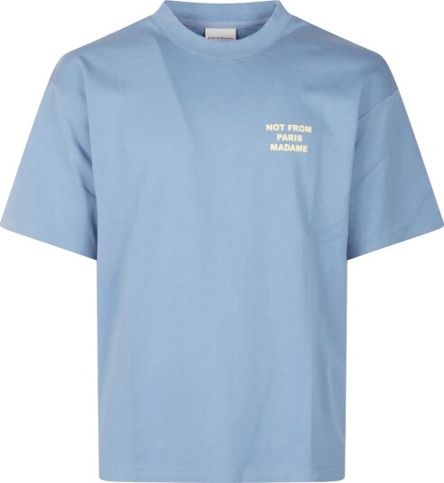 Drôle de Monsieur Slogan T Shirt Atlantic Blue