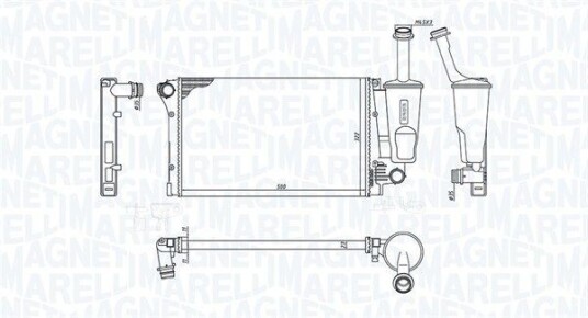 Radiator MAGNETI MARELLI 350213381000 Radiator MAGNETI MARELLI 350213381000