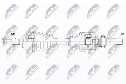 Nty Drivaksel NTY NPW CT 129 Nty Drivaksel NTY NPW CT 129