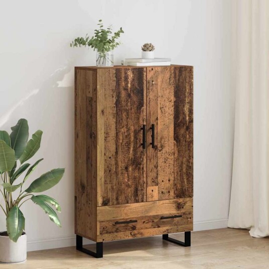 Høyskap med skuff Gamle tre 69,5 x 30 x 115 cm Konstruert tre