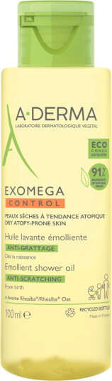 A-Derma Exomega Control dusjolje reisestørrelse 100 ml